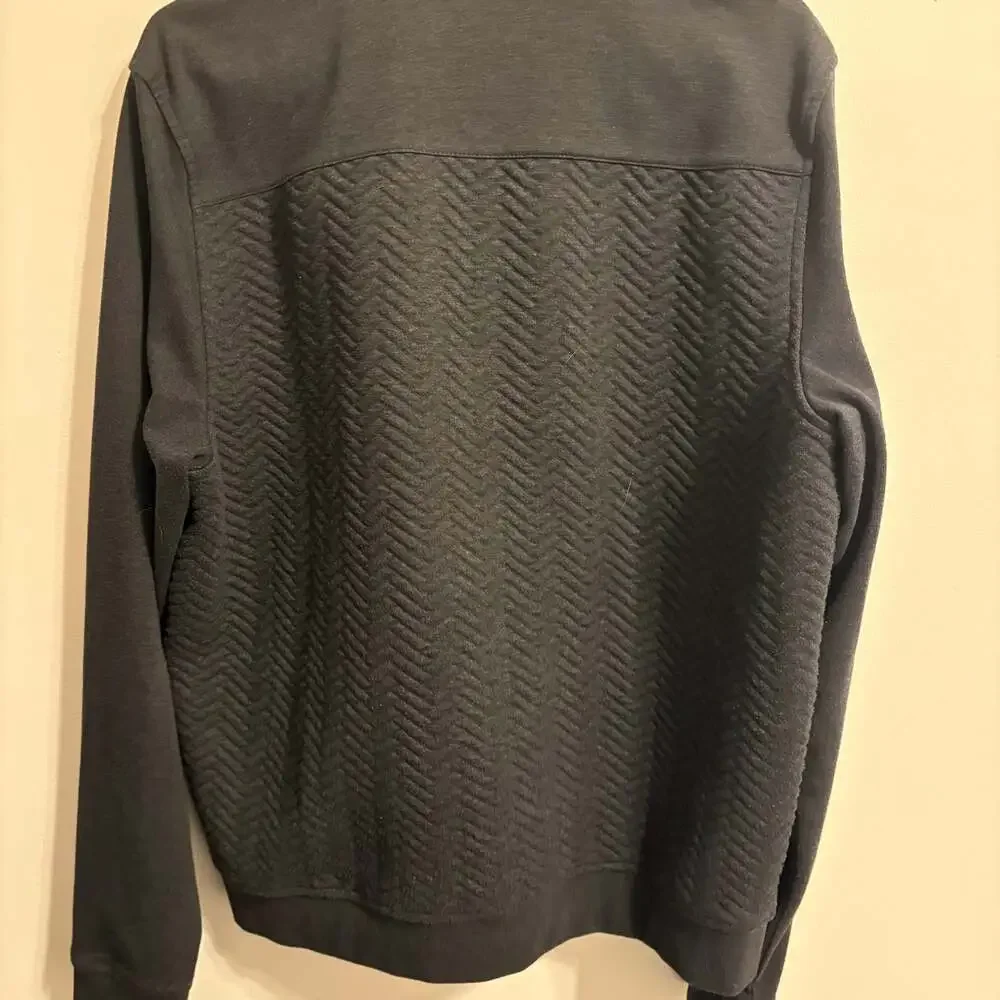 Ted Baker London Quilted Herringbone Bomber Jacket Charcoal Mens Size 5